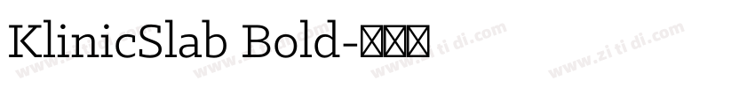 KlinicSlab Bold字体转换